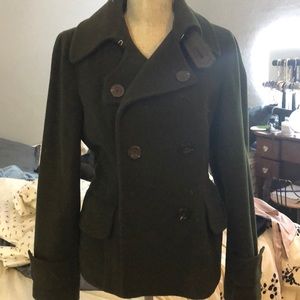 Michael kors army green pea coat